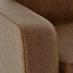 Gloucester brown fabric sofa bed armrest