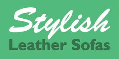 stylish leather sofas logo